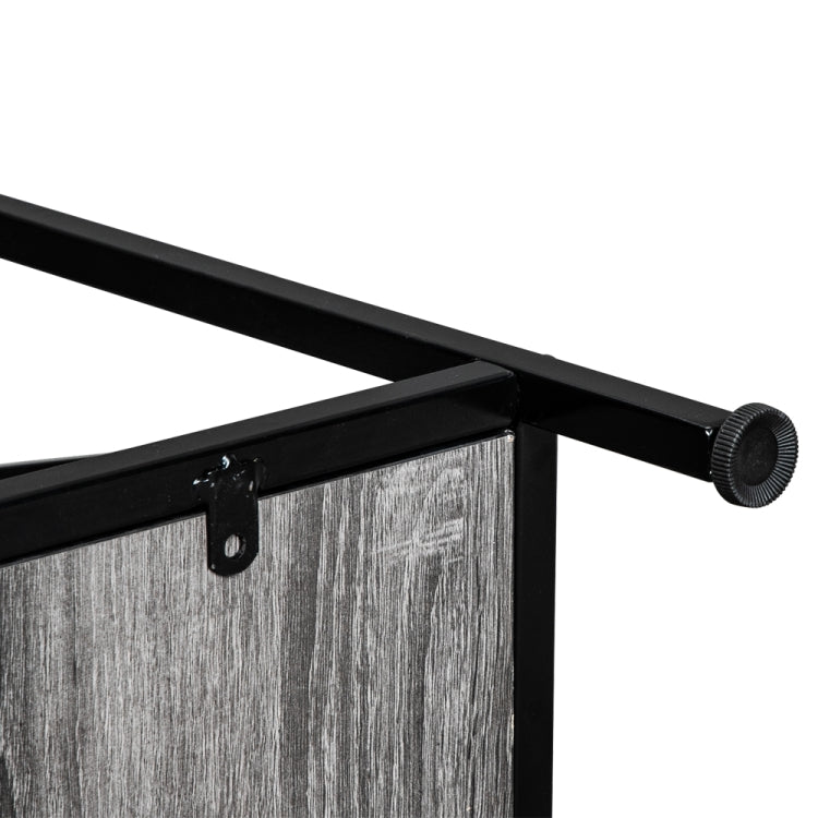 [US Warehouse] MDF Countertop Wrought Iron Base 2 Layers Forked Console Table, Size: 120 x 23 x 74cm