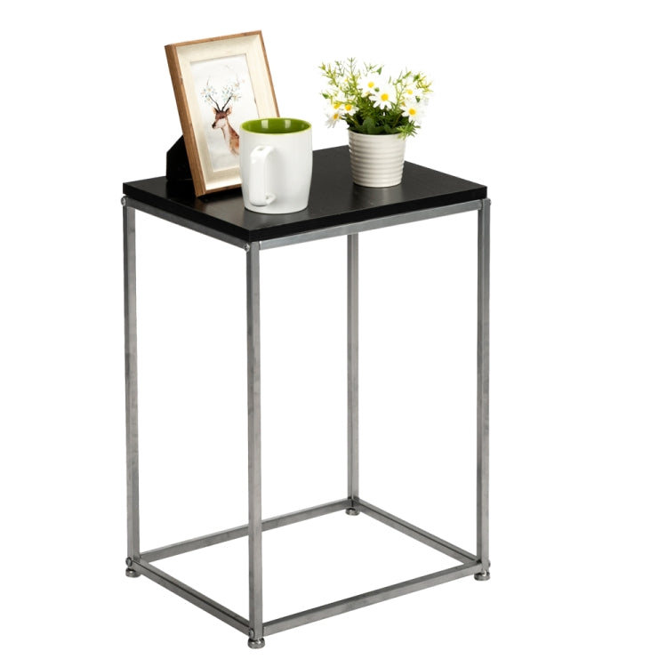 [US Warehouse] MDF Countertops Wrought Iron Base Single Layer Snack Table, Size: 38.5 x 30 x 53cm