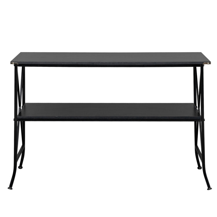 [US Warehouse] MDF Countertop Wrought Iron Base 2 Layers Console Table, Size: 114.3 x 40 x 74.3cm