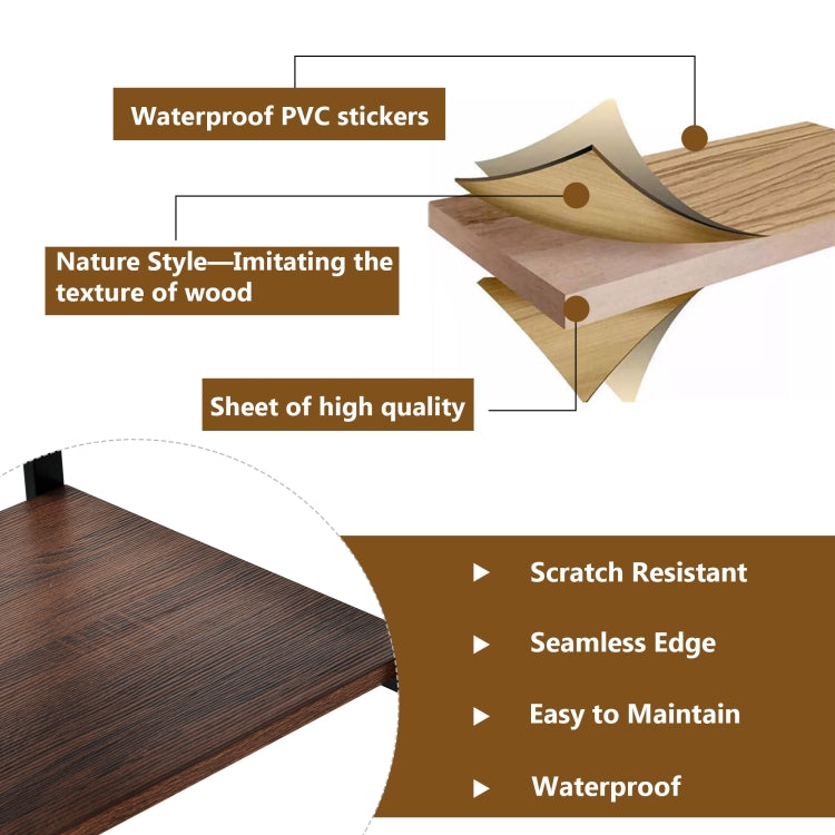 [EU Warehouse] 4 Tier Wooden Storage Bookshelf with 2 Drawers, Size: 60x42.5x143.5cm