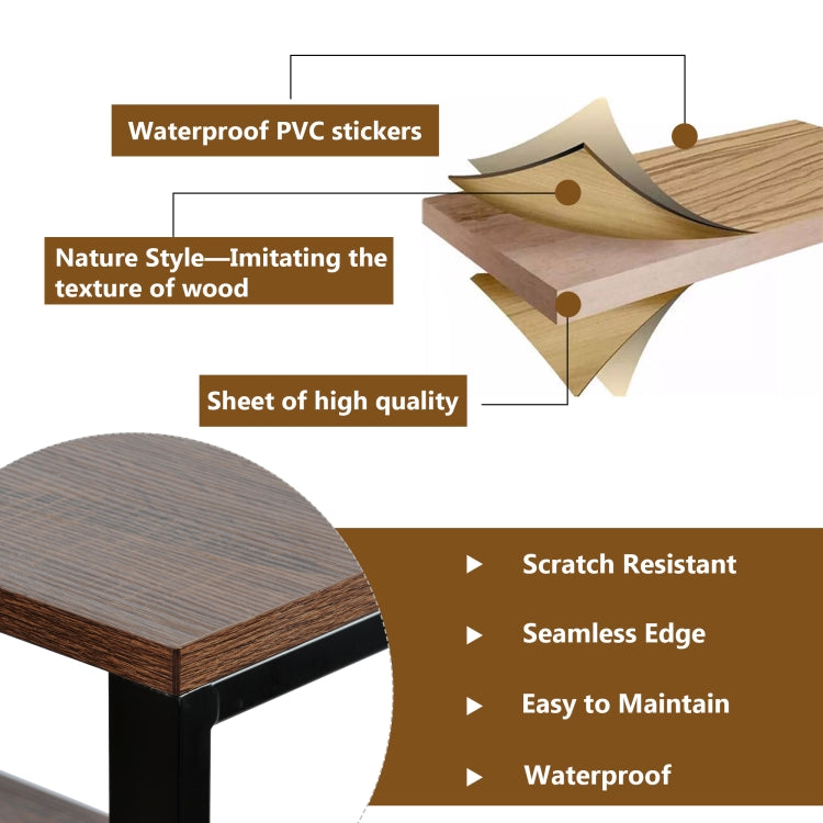 [EU Warehouse] 4 Tier Wooden Storage Bookshelf with Cabinet, Size: 70x30x122cm
