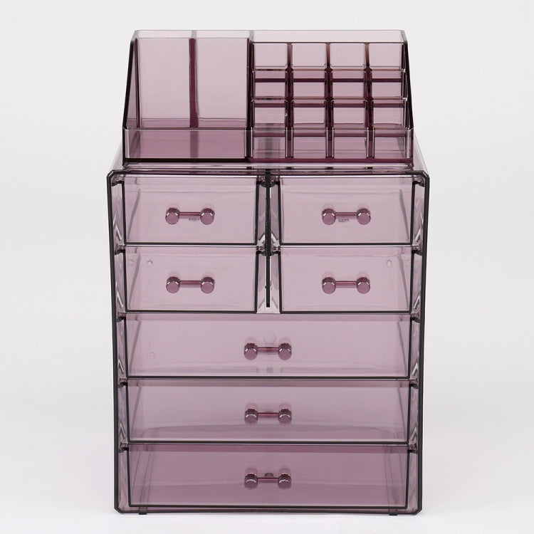 [US Warehouse] 2 PCS / Set Plastic Cosmetics Storage Rack with 7 Large Drawers