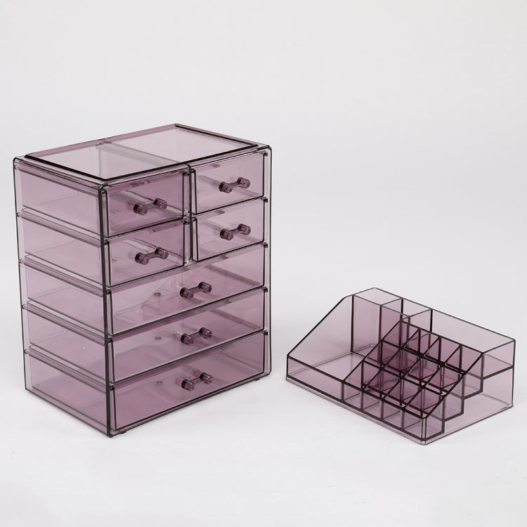 [US Warehouse] 2 PCS / Set Plastic Cosmetics Storage Rack with 7 Large Drawers