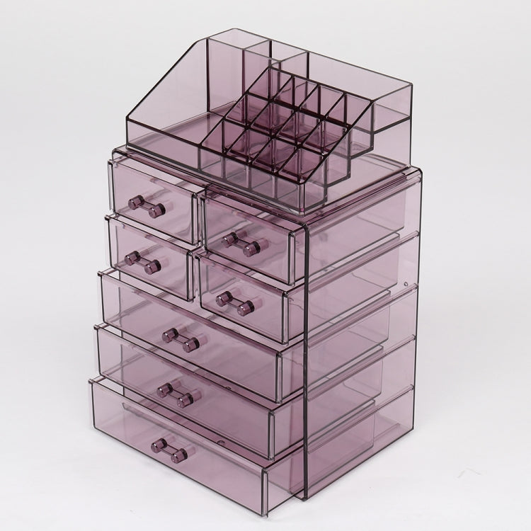 [US Warehouse] 2 PCS / Set Plastic Cosmetics Storage Rack with 7 Large Drawers