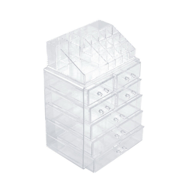 [US Warehouse] 2 PCS / Set Plastic Cosmetics Storage Rack with 7 Large Drawers