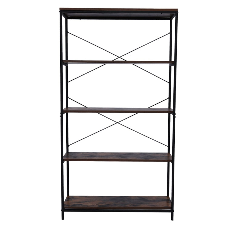 [US Warehouse] 5 Tier Widened Industrial Shelf Bookcase, Size: 81.3x30.5x146cm