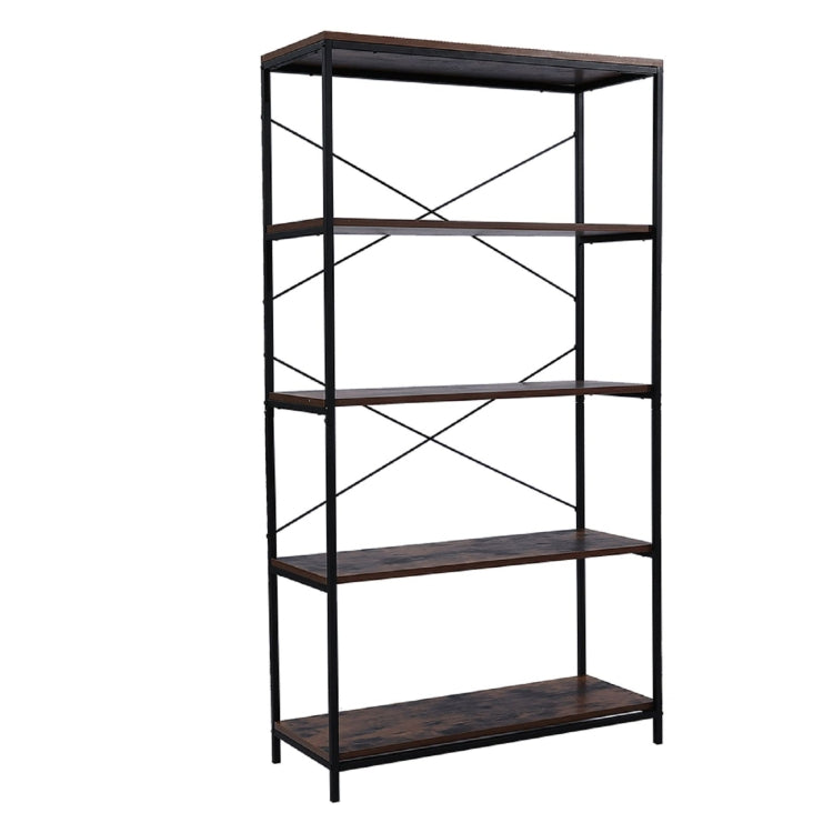 [US Warehouse] 5 Tier Widened Industrial Shelf Bookcase, Size: 81.3x30.5x146cm