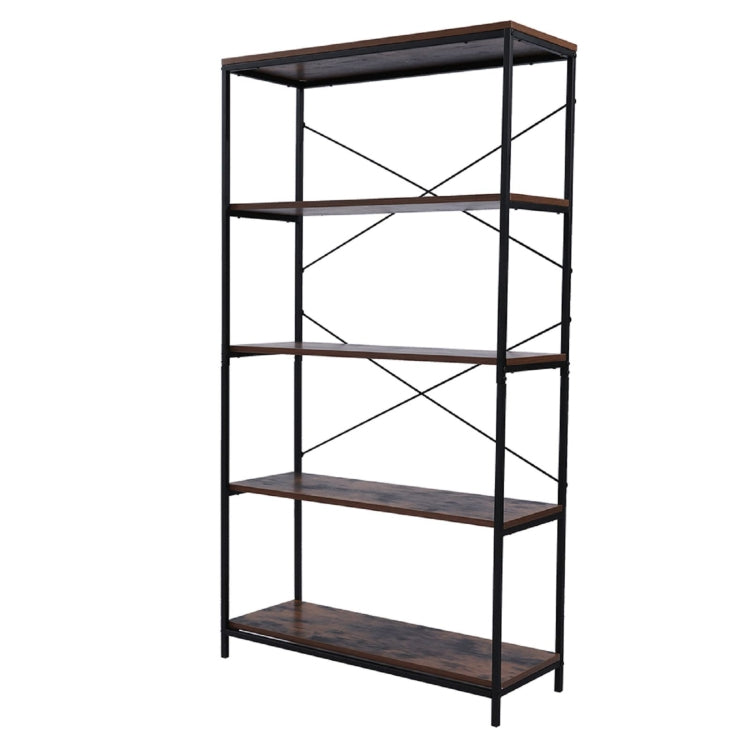 [US Warehouse] 5 Tier Widened Industrial Shelf Bookcase, Size: 81.3x30.5x146cm