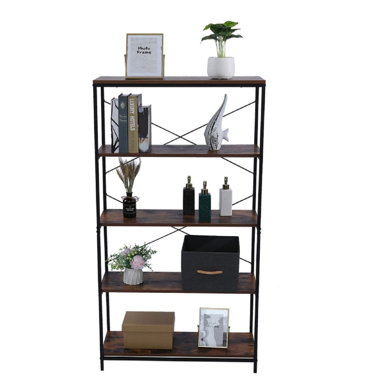 [US Warehouse] 5 Tier Widened Industrial Shelf Bookcase, Size: 81.3x30.5x146cm