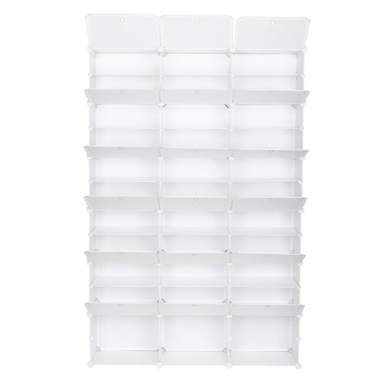 [US Warehouse] 3-rows 12-layers 36-grids DIY Free Assembling Household Storage Rack Plastic Shoe Rack Multifunctional Storage Box, Size: 180 x 120 x 30cm