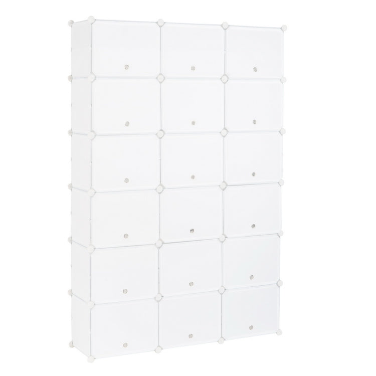 [US Warehouse] 3-rows 12-layers 36-grids DIY Free Assembling Household Storage Rack Plastic Shoe Rack Multifunctional Storage Box, Size: 180 x 120 x 30cm