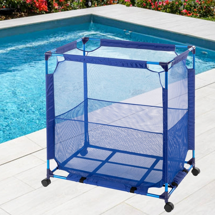 [US Warehouse] Rectangular Aluminum Frame Nylon Mesh Swimming Pool Storage Basket, Size: 38.2 x 36.6 x 24 inch