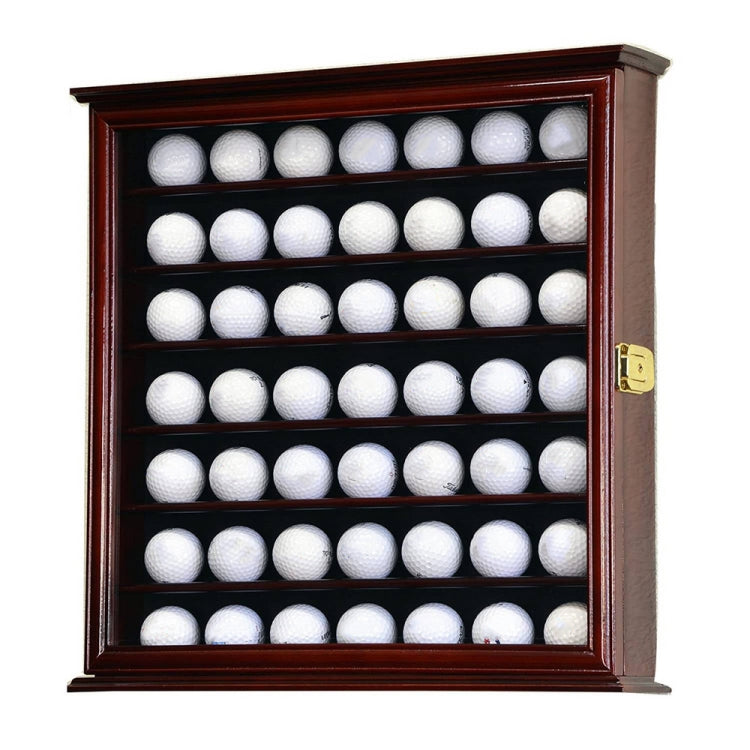 [US Warehouse] 7 x 7 Grids Wooden Souvenir Storage Box with Green Flannel, Size: 18.3 x 16.54 x 2.95 inch