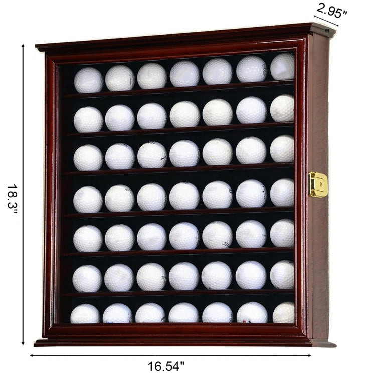 [US Warehouse] 7 x 7 Grids Wooden Souvenir Storage Box with Green Flannel, Size: 18.3 x 16.54 x 2.95 inch