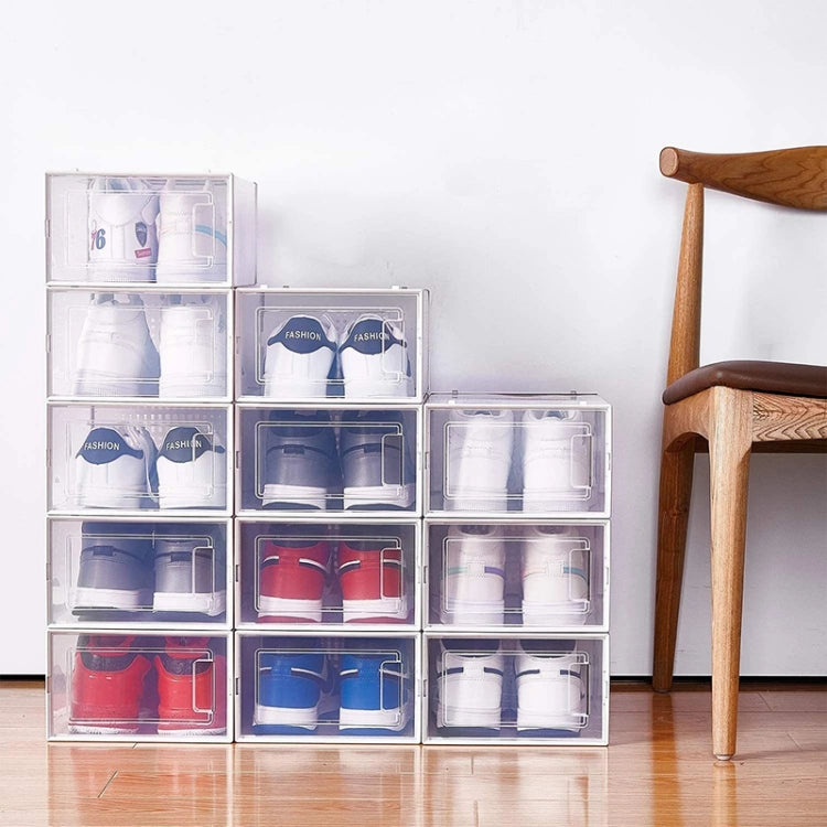 [US Warehouse] 8 in 1 Stackable Transparent Shoe Box Storage Box