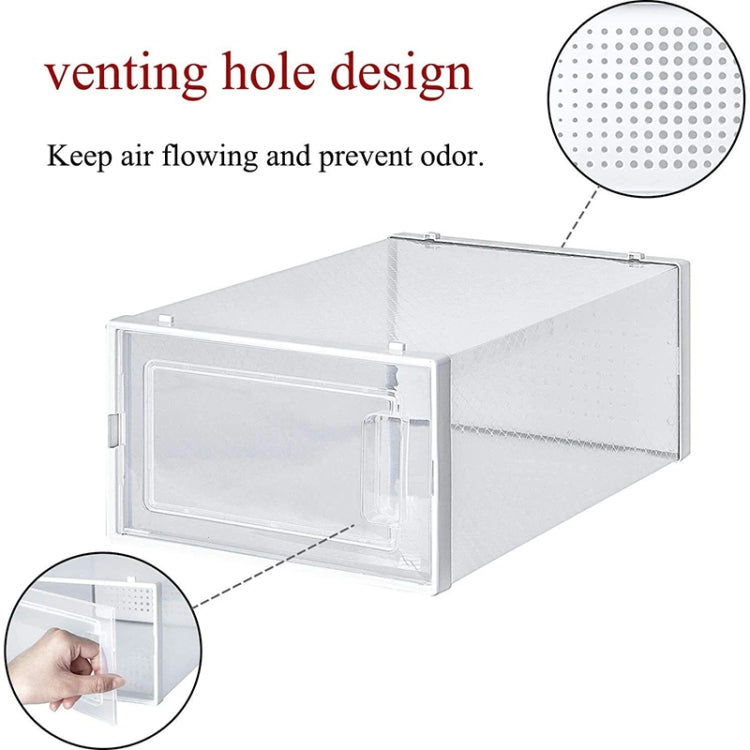 [US Warehouse] 8 in 1 Stackable Transparent Shoe Box Storage Box
