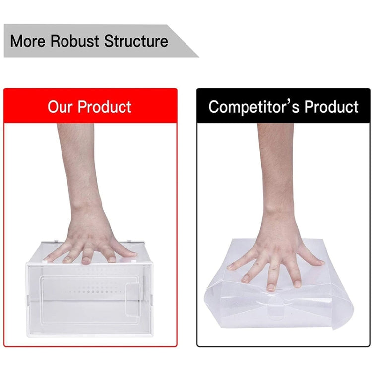 [US Warehouse] 8 in 1 Stackable Transparent Shoe Box Storage Box