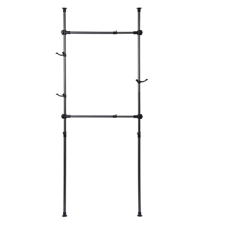 [US Warehouse] Freestanding Adjustable Double Rod Hanger for Hanging Clothes