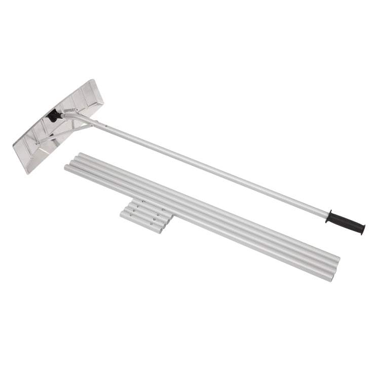 [US Warehouse] 1.2m 5 Paragraphs Adjustable Aluminum Head Roof Rake Snow Remover Scraping Tool
