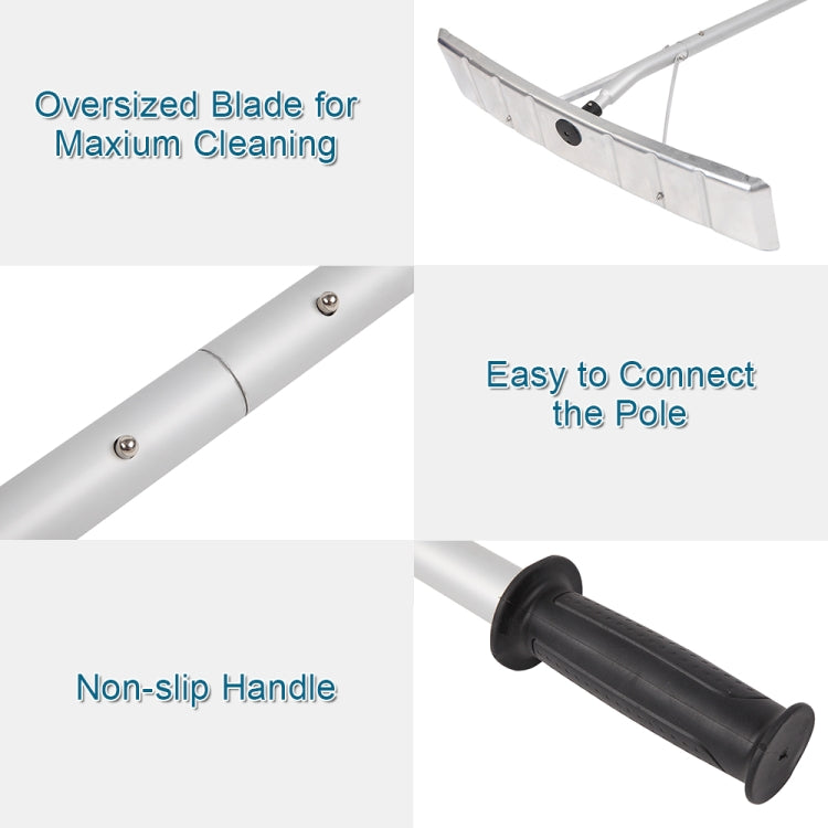 [US Warehouse] 1.2m 5 Paragraphs Adjustable Aluminum Head Roof Rake Snow Remover Scraping Tool