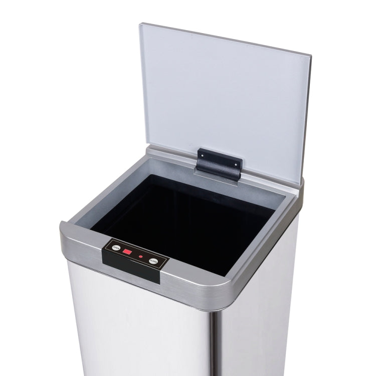 [US Warehouse] 48L Square Inductive Touchless Full-automatic Fingerprint-resistant Garbage Trash Can