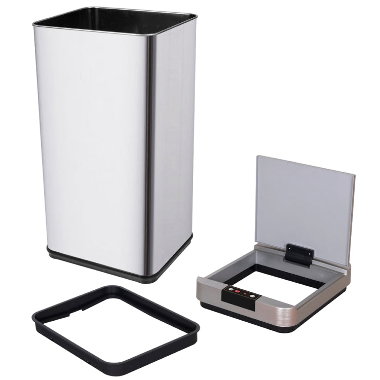 [US Warehouse] 48L Square Inductive Touchless Full-automatic Fingerprint-resistant Garbage Trash Can