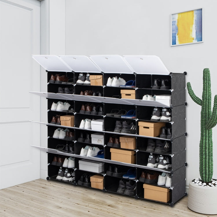 [US Warehouse] 32 Grids Home Portable Shoe Rack Organizer, Size: 162x32x162cm