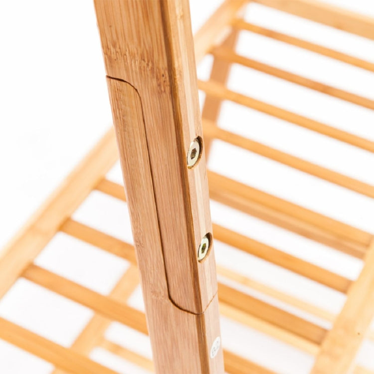 [UK Warehouse] Two-tier Storage Coat Rack with Wheels, Size: 166x75x33cm
