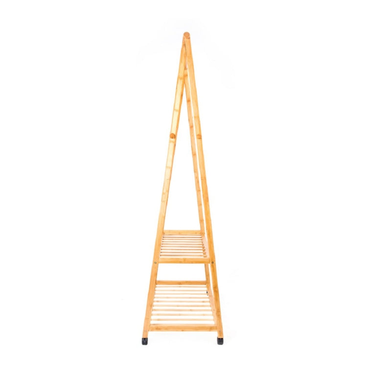 [US Warehouse] Two-tier Storage Coat Rack with Wheels, Size: 166x75x33cm