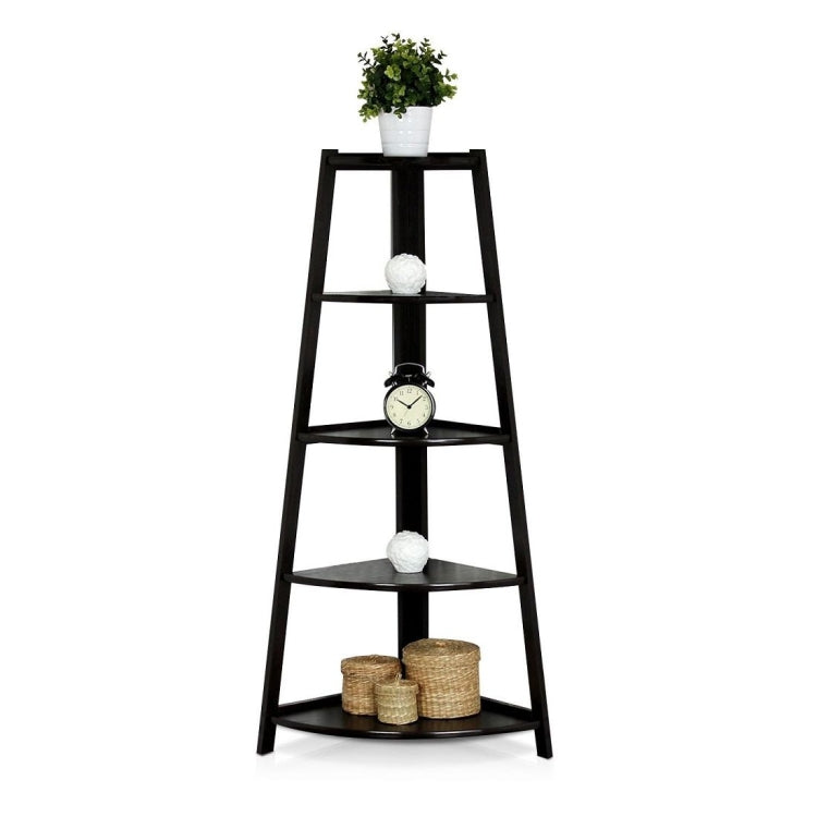 [UK Warehouse] 5-layer Fan-shaped Corner Shelf, Size: 40x117x40cm