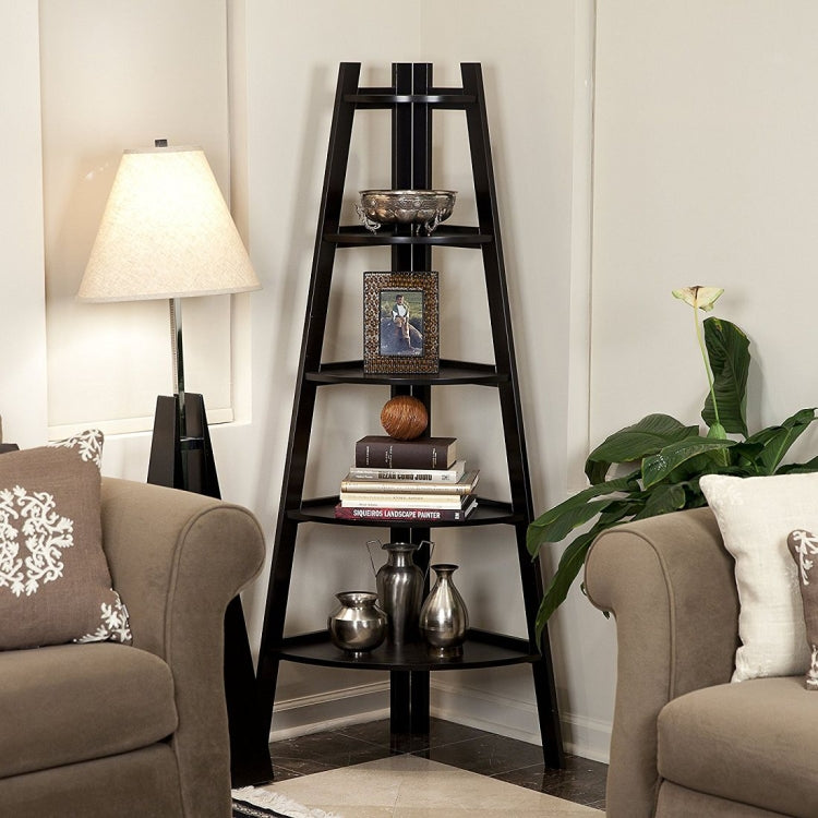 [US Warehouse] 5-layer Fan-shaped Corner Shelf, Size: 40x117x40cm