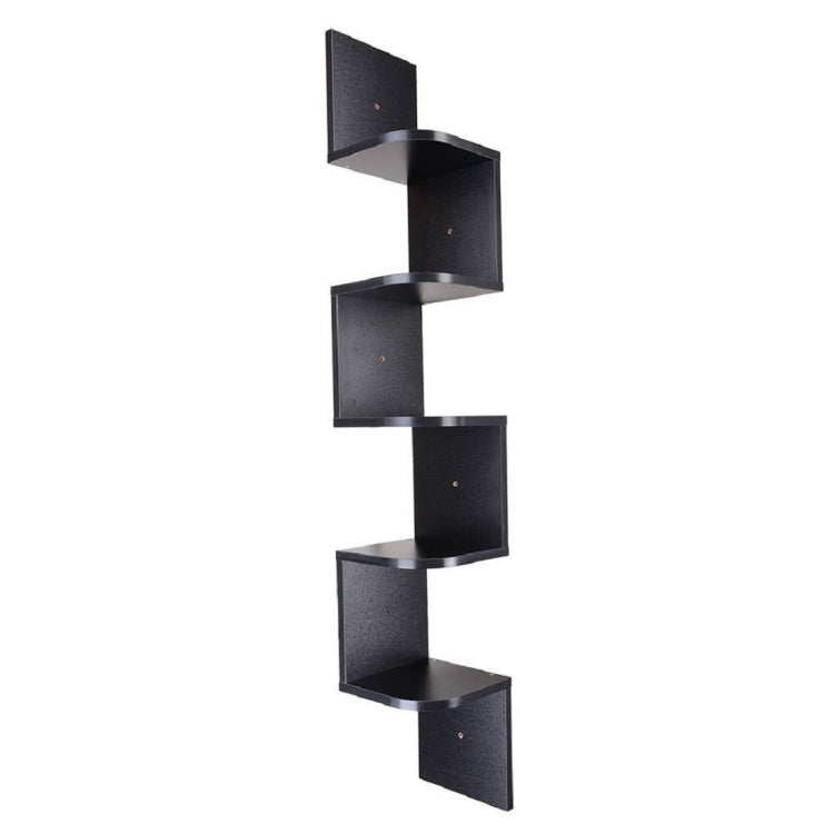 [UK Warehouse] 5-layer Trapezoidal Wooden Wall Shelf, Size: 20x20x123cm