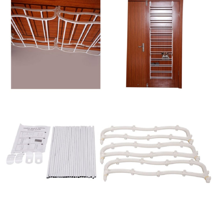 [UK Warehouse] 12-story Door Rear Hanging Shoe Rack, Size: 50x17x181cm