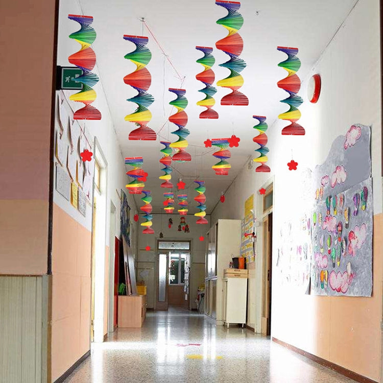 Classroom Wall Hanging Curtain Color Rotation Wind Turn, Size: 20x10cm