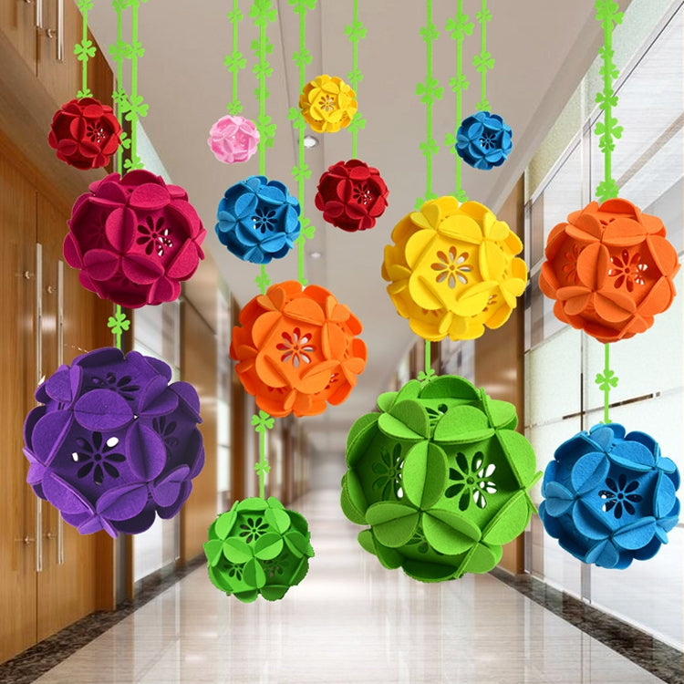 Classroom Decoration Non-woven Flower Ball Three-dimensional Wicker Pendant, Size: 12cm