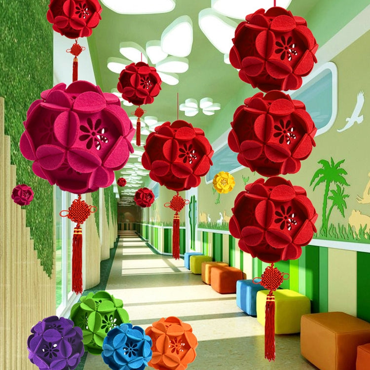 Classroom Decoration Non-woven Flower Ball Three-dimensional Wicker Pendant, Size: 12cm