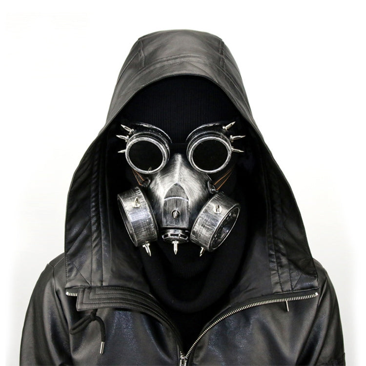 GM002 Halloween Dress Up Props Punk Style Gas Mask + Goggles Set
