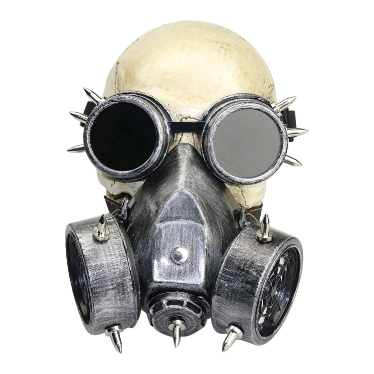 GM002 Halloween Dress Up Props Punk Style Gas Mask + Goggles Set