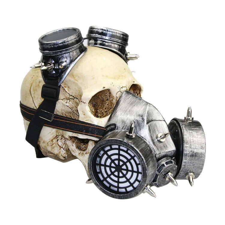 GM002 Halloween Dress Up Props Punk Style Gas Mask + Goggles Set