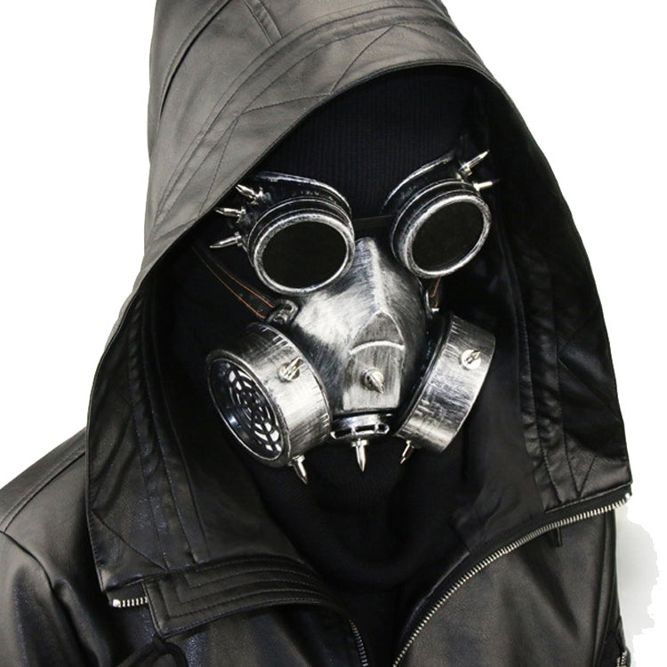 GM002 Halloween Dress Up Props Punk Style Gas Mask + Goggles Set