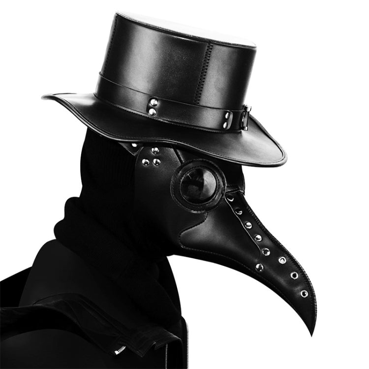 HG65006 Halloween Dress Up Props Rivets Stitching Beak Shape Mask