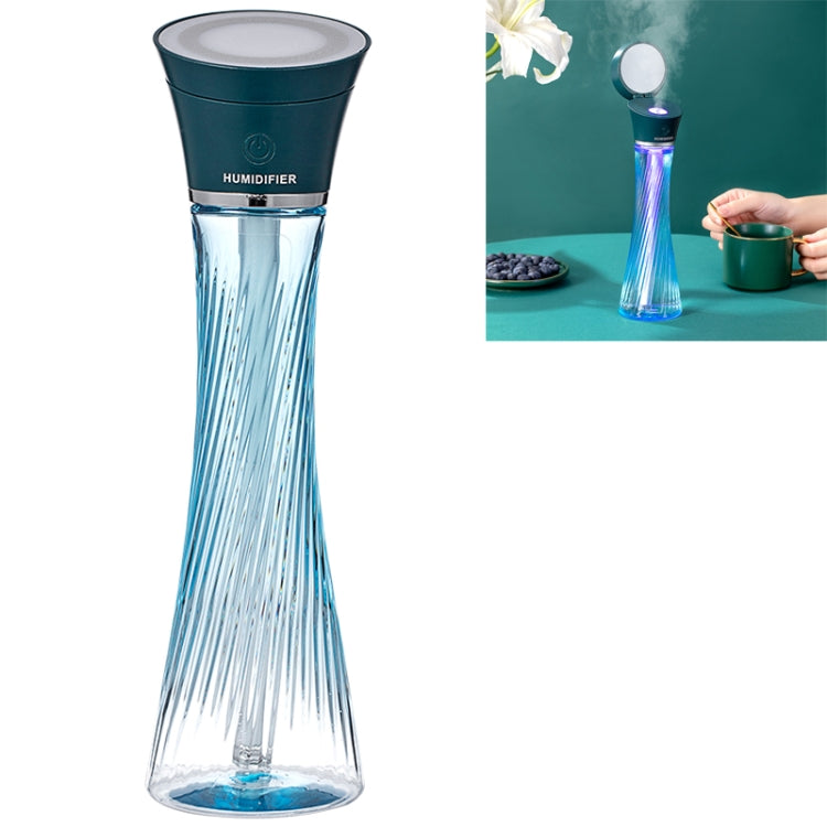 USB Car Transparent Magic Tower Small Waist Humidifier with Vanity Mirror & LED Light, Capacity: 250mL