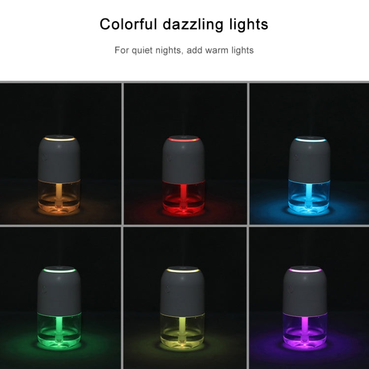 Colorful Car Portable Round USB Humidifier, Style: Rechargeable
