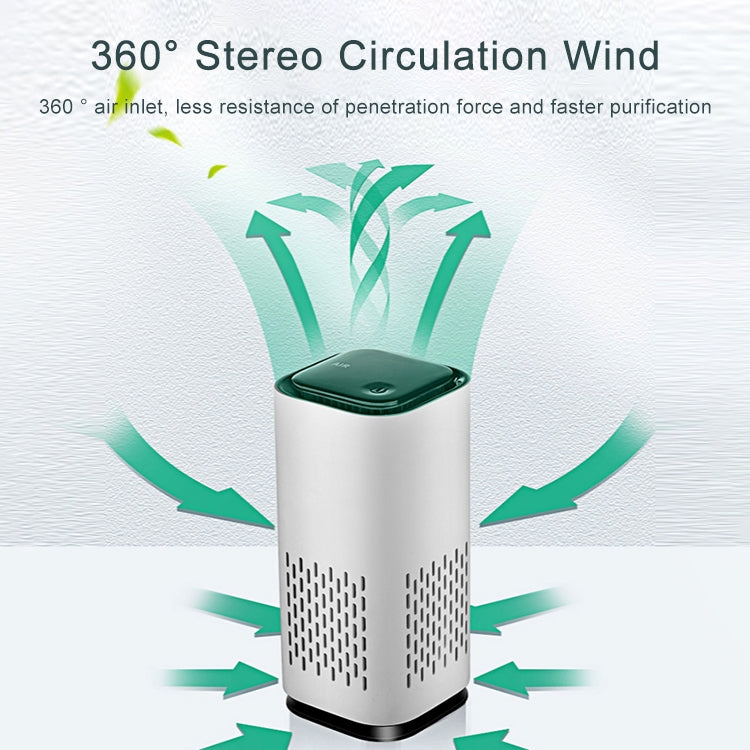USB Household Negative Ion Sterilization Air Purifier (Black)