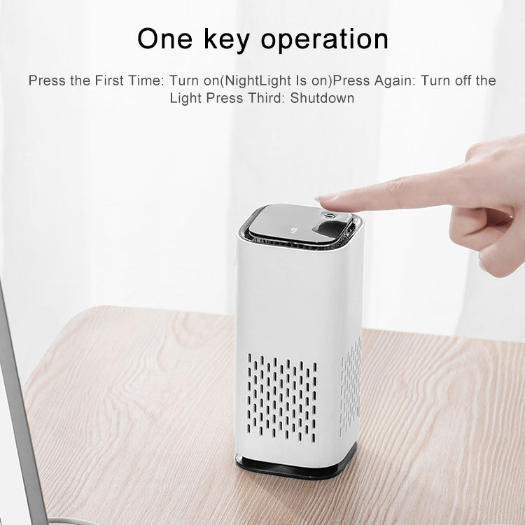 USB Household Negative Ion Sterilization Air Purifier (Black)