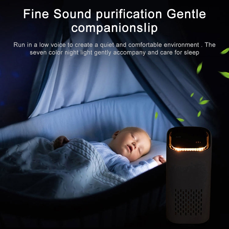 USB Household Negative Ion Sterilization Air Purifier (Black)