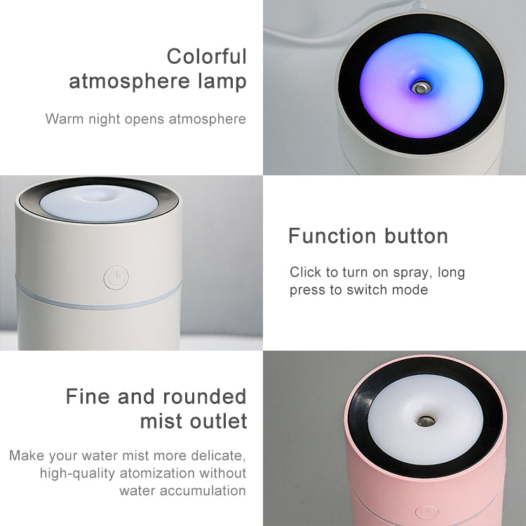 USB Colorful Cup Humidifier with Colorful Ambient Light, Capacity: 320mL