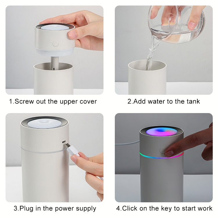 USB Colorful Cup Humidifier with Colorful Ambient Light, Capacity: 320mL