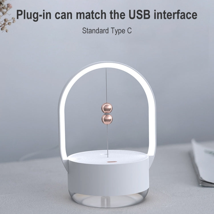 USB-C / Type-C Rechargeable Desktop Night Light Household Nano Spray Humidifier with Magnetic Ball, Water Tank Capacity: 350mL(White)