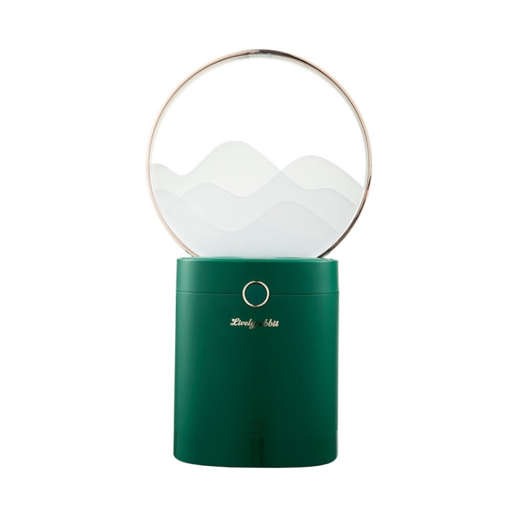 XM-JS806 6W USB In-line Household Livelyrabbit Clouds Fog Mountains Shaped Humidifier with Night Light(Green)